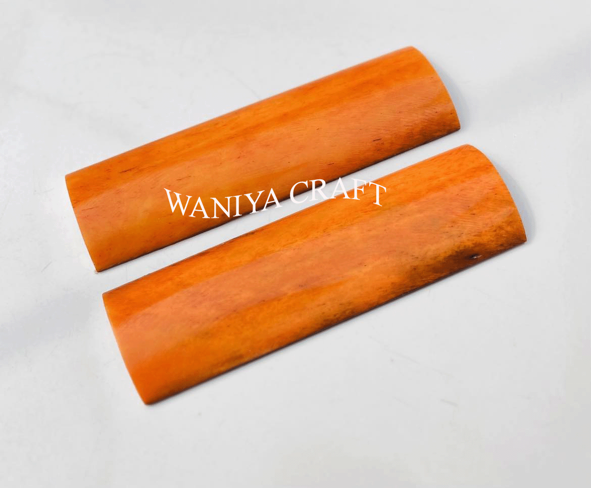 Dyed Fire orange Bone scales