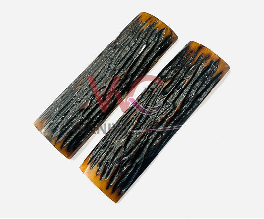 Dyed Amber Stag Camel Bone Scale