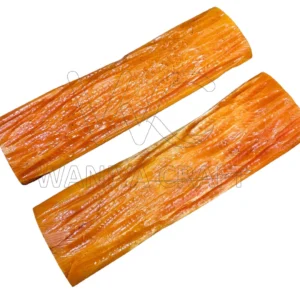 Dyed saffron Stag Bone jigged Scales