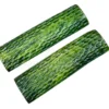 Dyed light Green Peach Jigged Bone scales