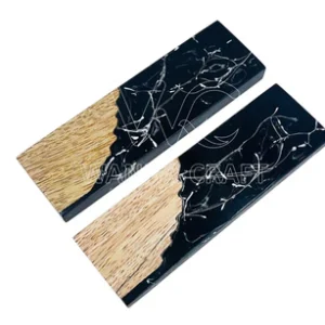 Hybrid Stabilzed Wood With Resin knife Scales