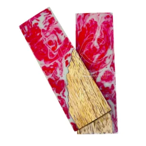 Hybrid Stabilzed Wood With Resin knife  Scales