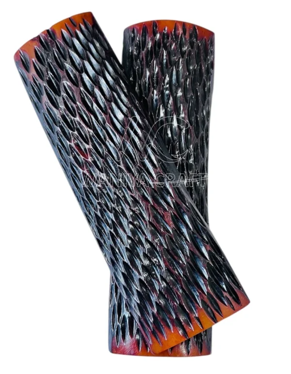 Dyed light Brown standard Jigged Bone scales