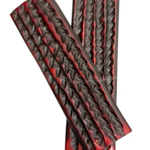 Camel Jigged Bone Crimson Feather Scales
